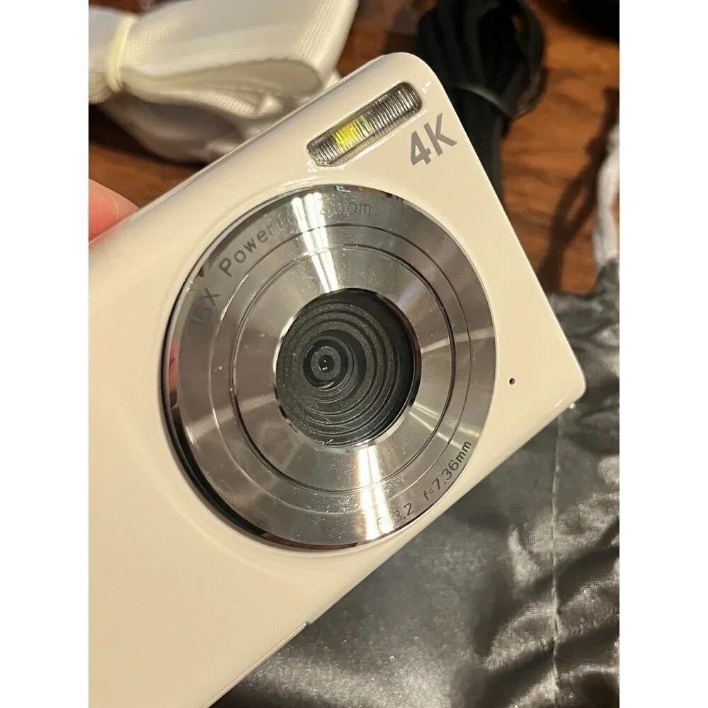 Digital Camera 4K White Photography Vlogging Influencer Travel